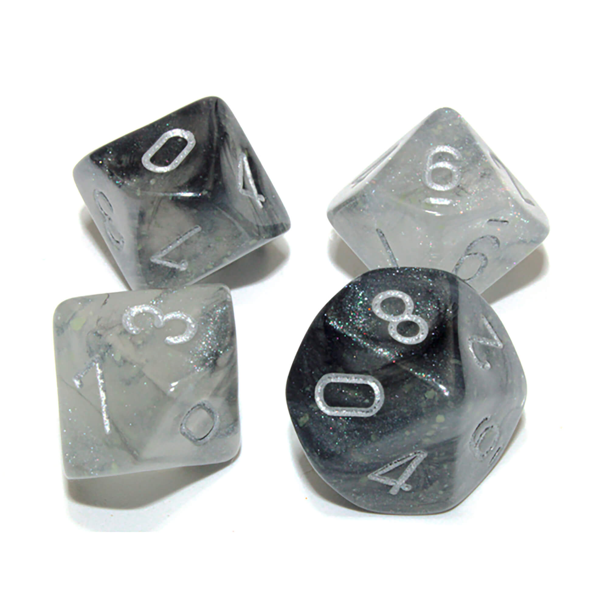 Chessex Borealis CHX27378 sada kostek D10 10 ks kouřová