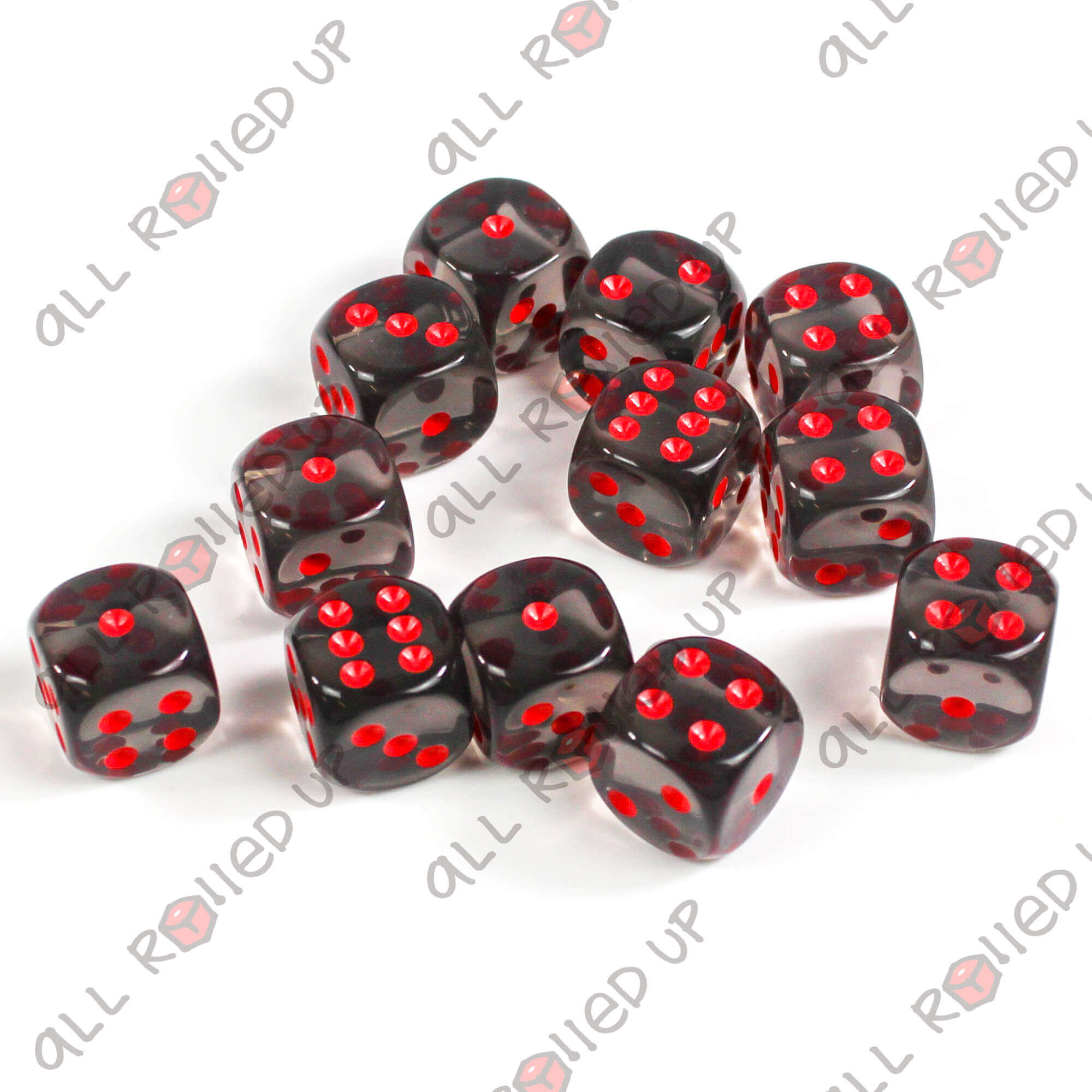 Chessex Translucent CHX23618 kostky D6 12 ks smoke