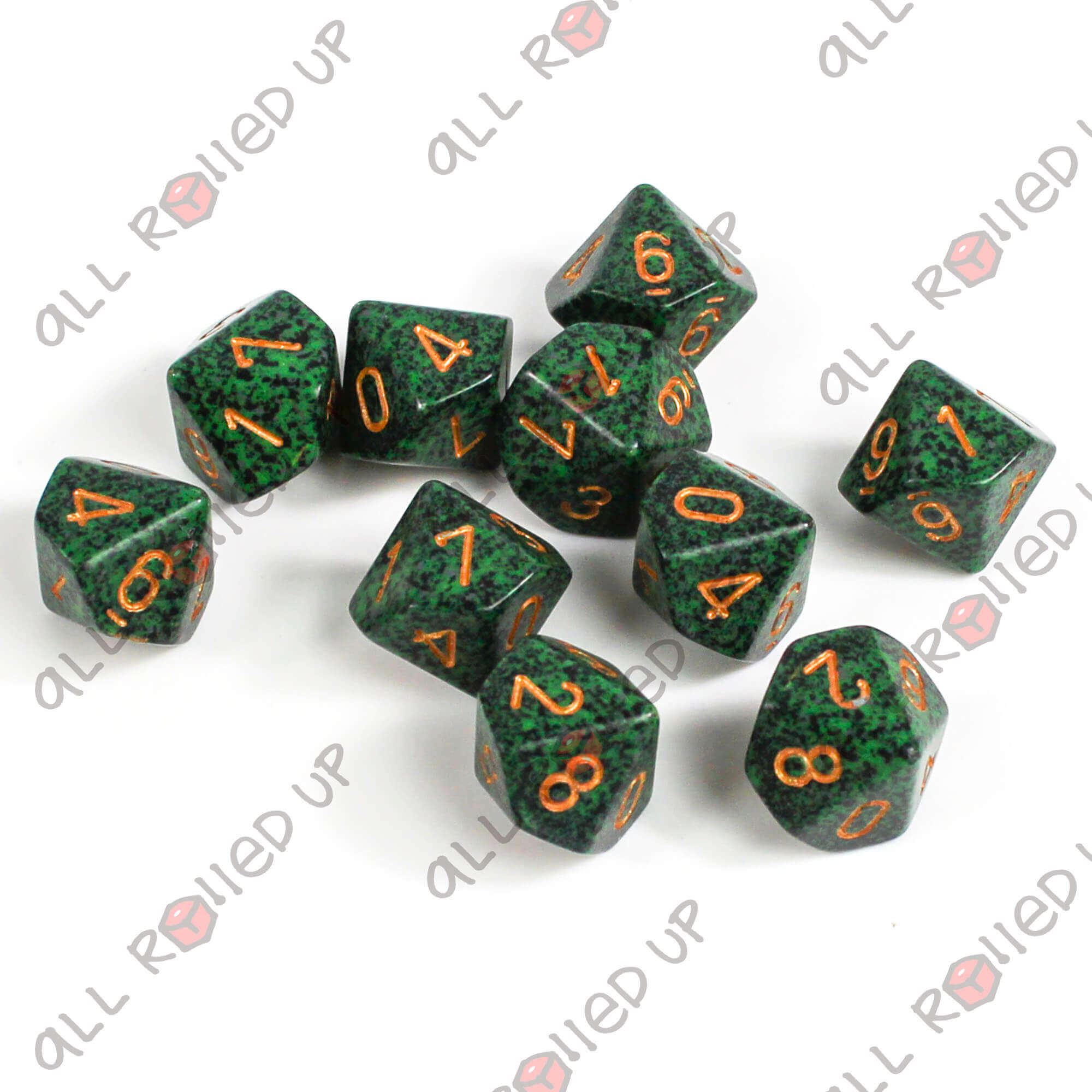 Chessex Speckled Golden Recon kostky D10 sada 10 ks