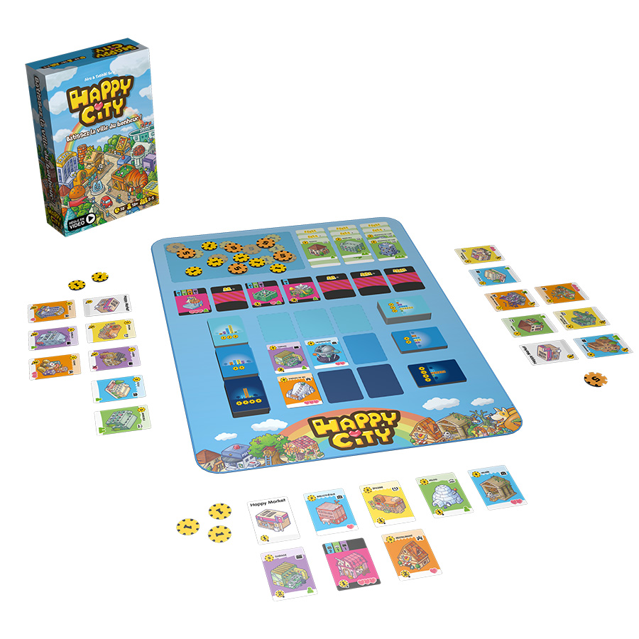 Cocktail Games Happy City herní podložka 53×39 cm neopren