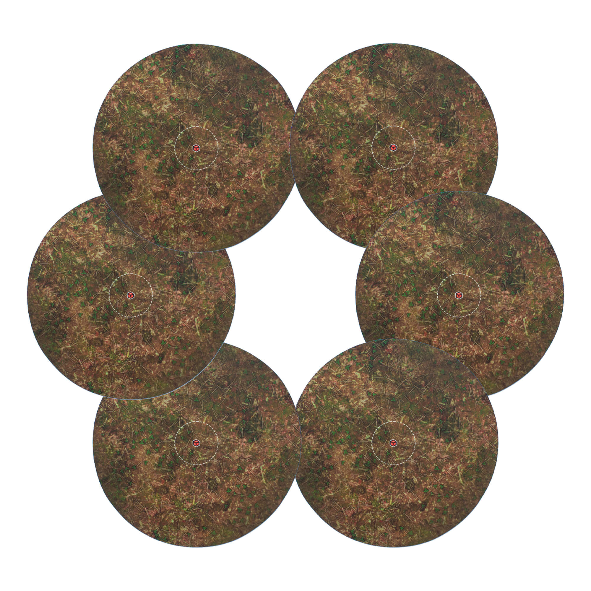 All Rolled Up Grassy Marsh markery cílů 6 ks neopren