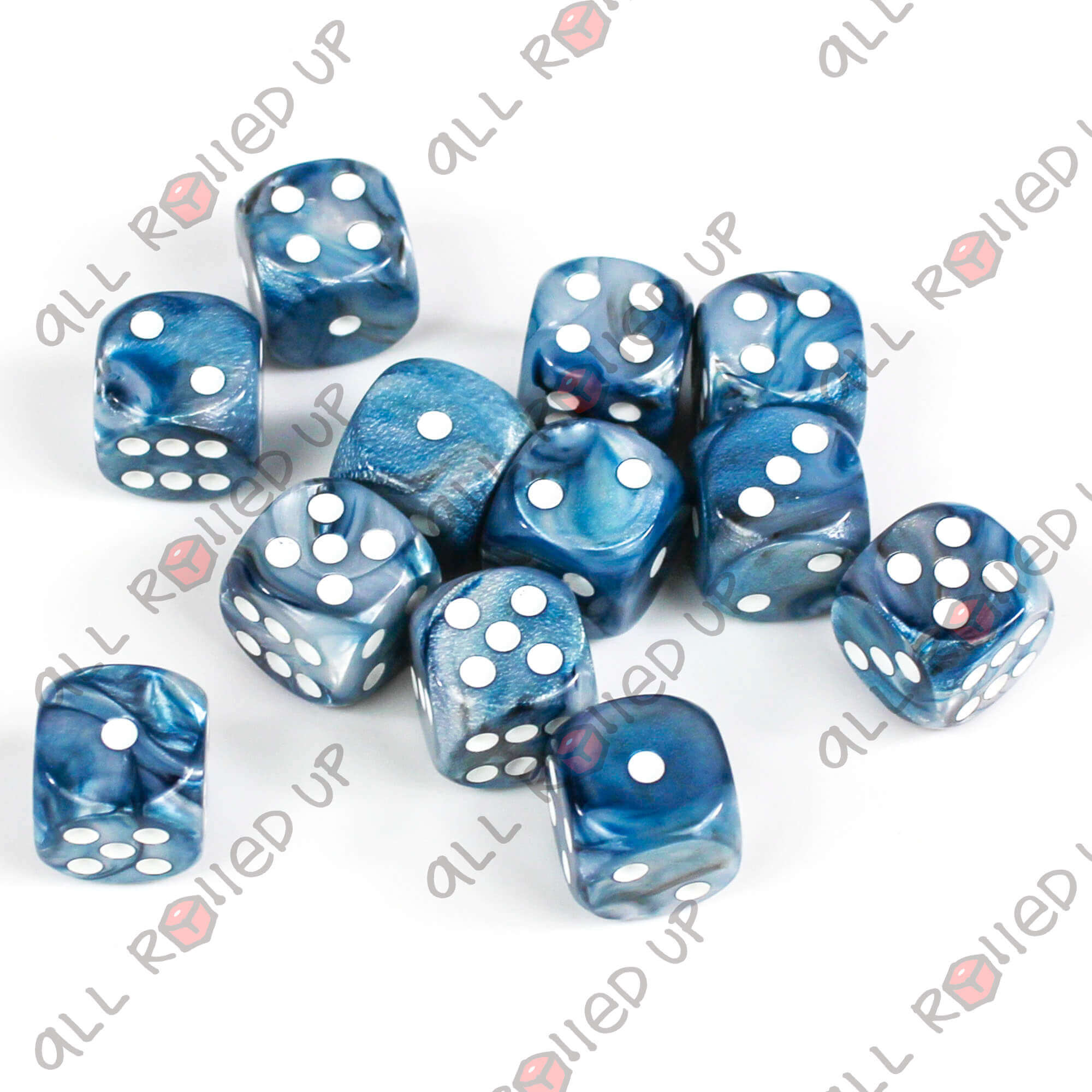Chessex Lustrous Slate sada kostek D6 16mm 12 ks