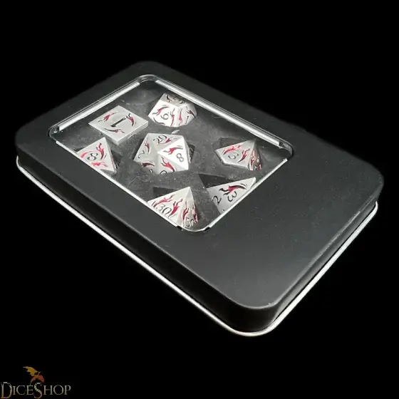 All Rolled Up Metal Dagger kovové kostky Silver Red Black