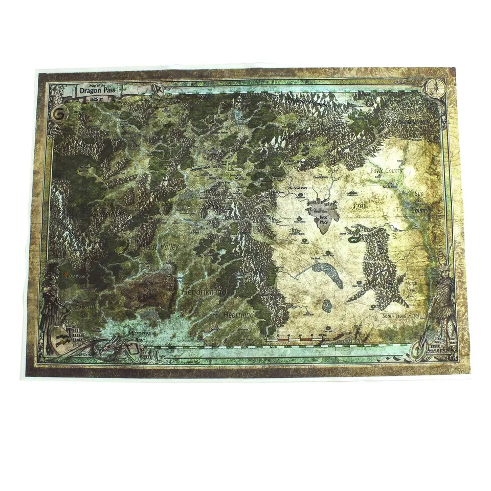 All Rolled Up RuneQuest Dragon Pass mapa A2 velvet
