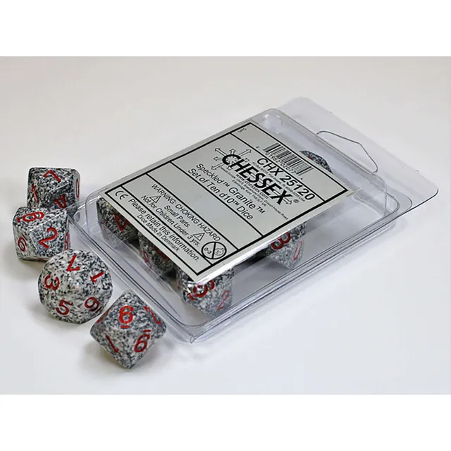 Chessex Speckled Granite sada kostek D10 10 ks