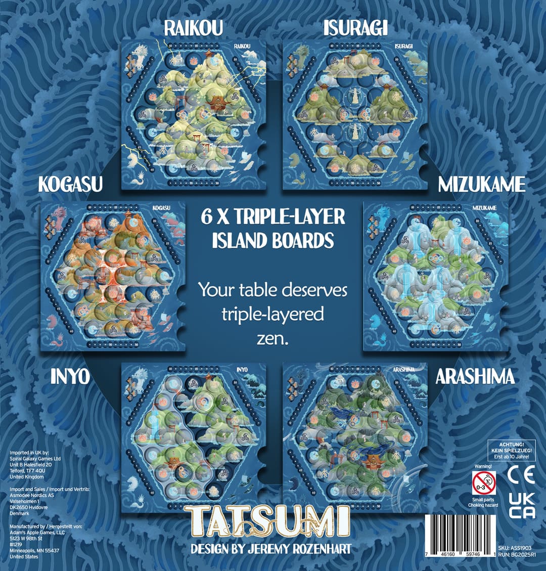 Adam's Apple Games Tatsumi Triple Layer desky ostrovů 6 ks