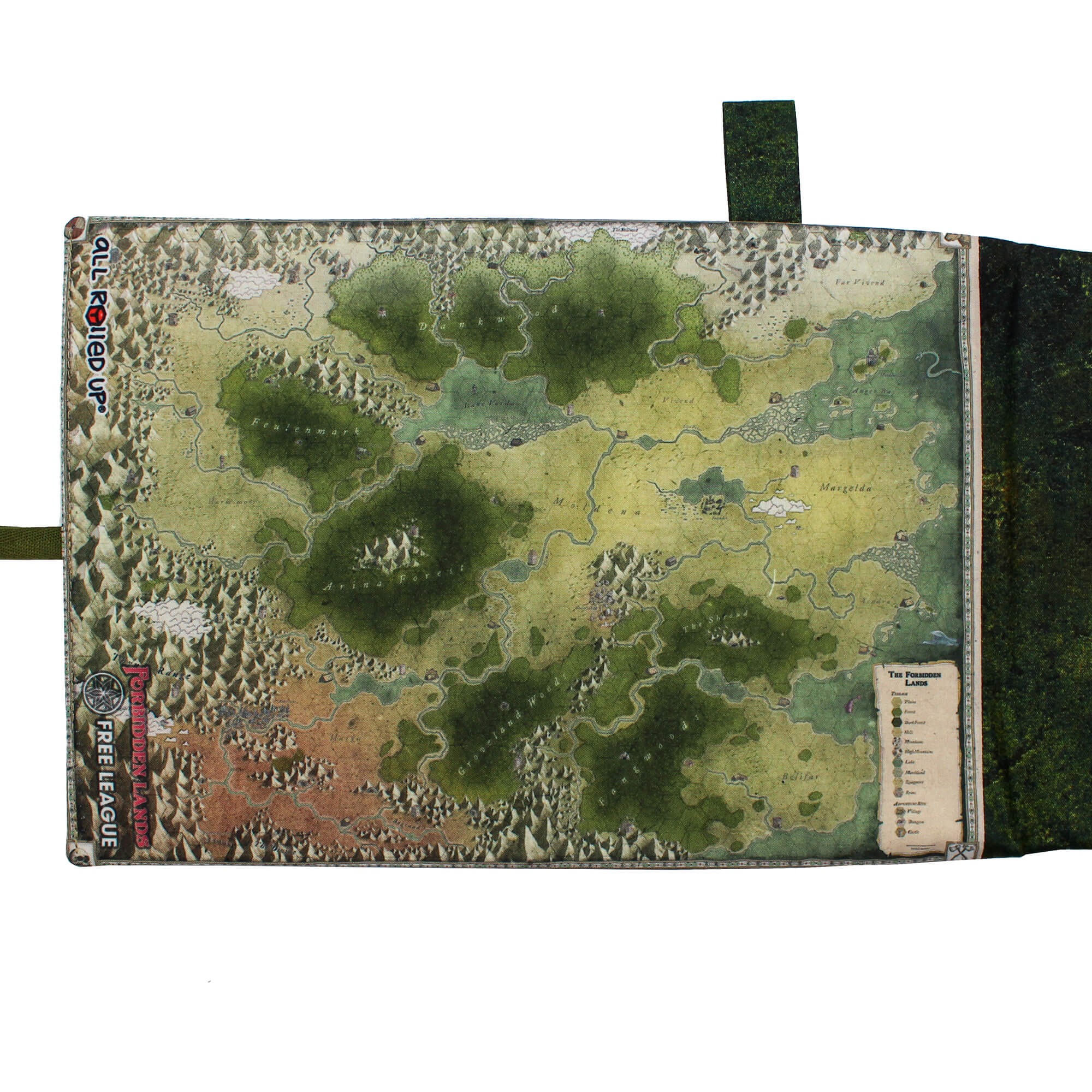 All Rolled Up Cursed World Map Forbidden Lands pouzdro na kostky