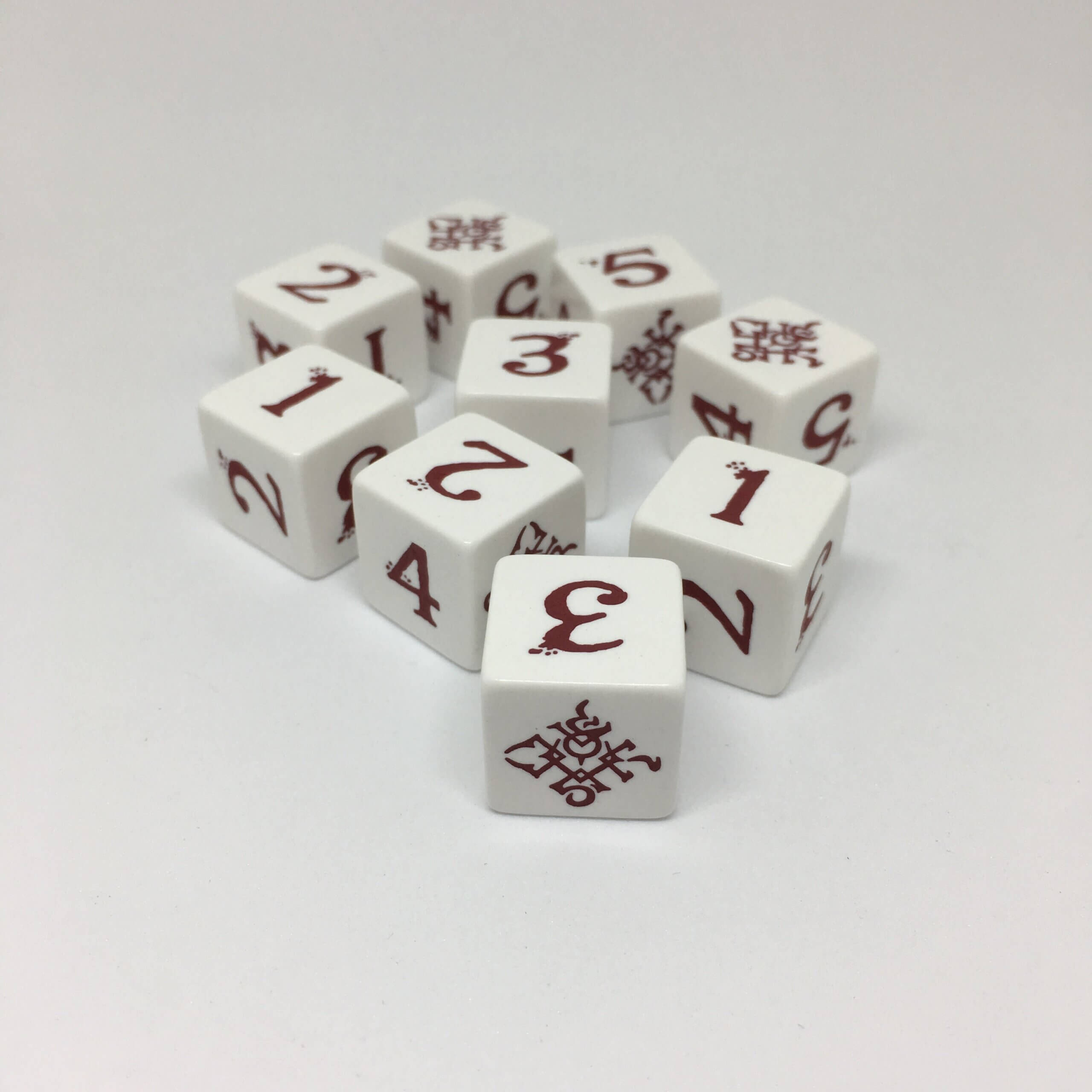 SINS White Sigil kostka D6 bílá klasická