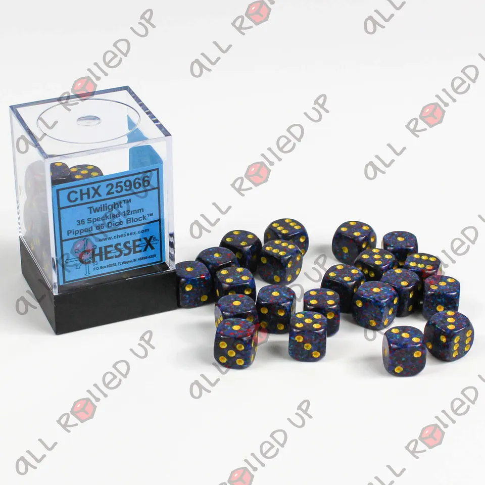 Chessex Speckled Twilight sada D6 kostek 36 ks 12 mm