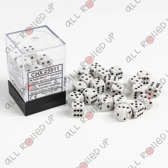 Chessex Speckled D6 sada kostek 36 ks 12 mm Arctic Camo