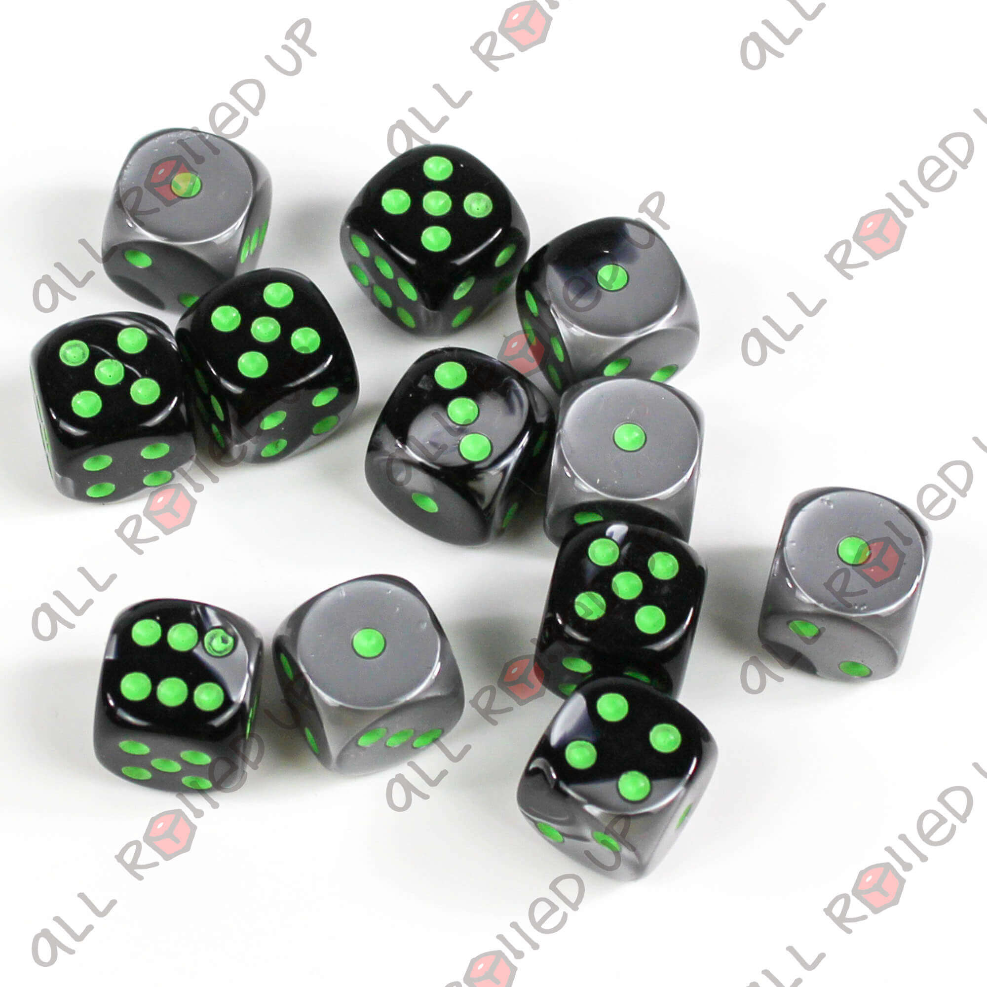 Chessex Gemini CHX26645 sada kostek 12D6 zelená