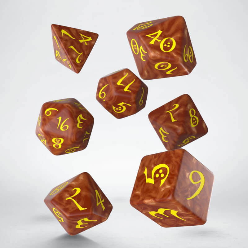 All Rolled Up Classic RPG sada kostek Caramel Yellow 7 ks