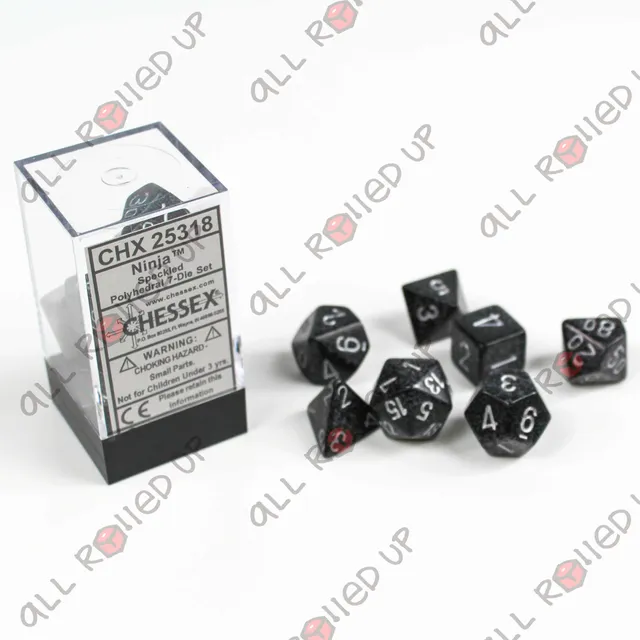 Chessex Speckled sada kostek Ninja 7ks polyedrická