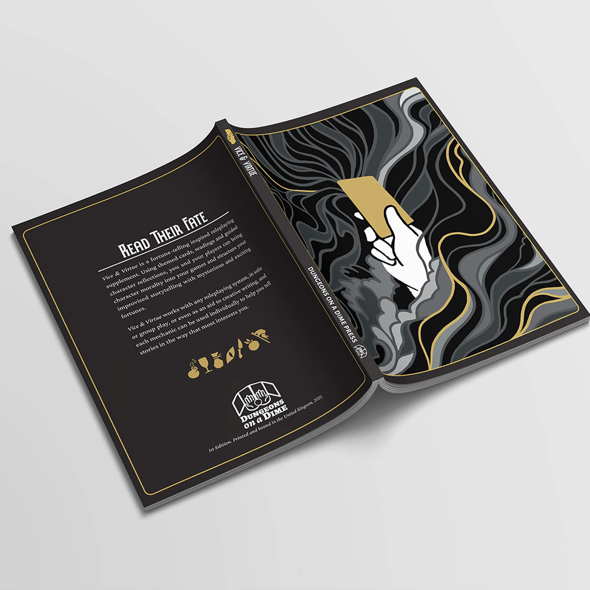 All Rolled Up Vice & Virtue Zine příručka pro RPG
