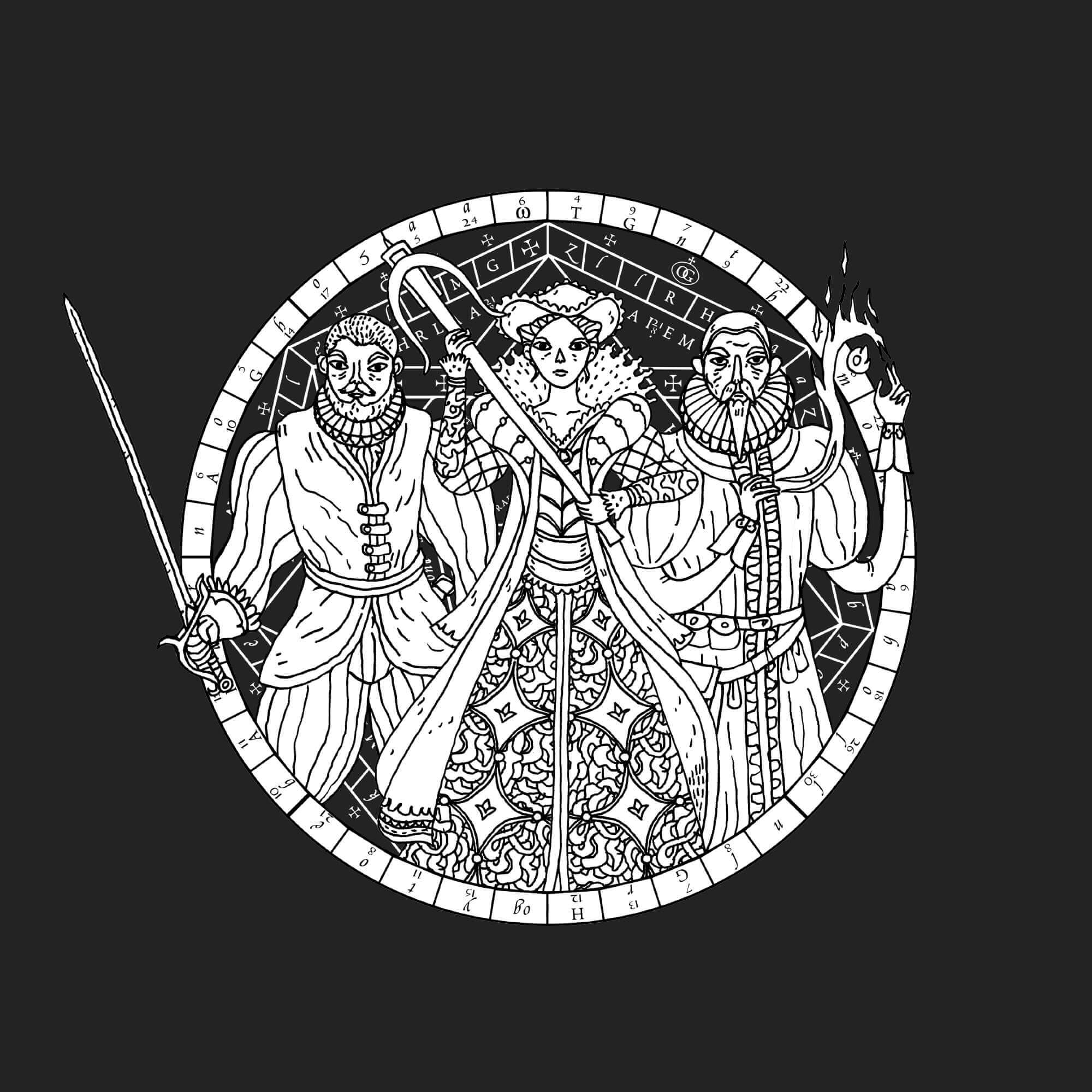 All Rolled Up Dee Sanction tričko John Dee's Angels černé