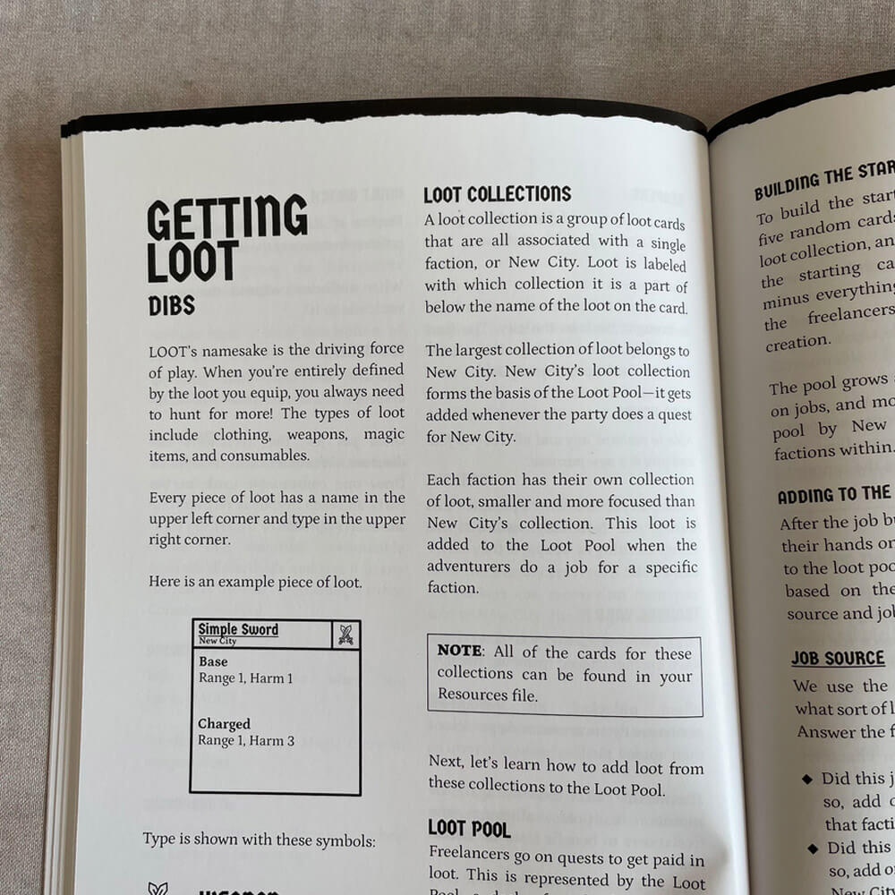 Gila RPGs LOOT fantasy RPG hra bez kostek