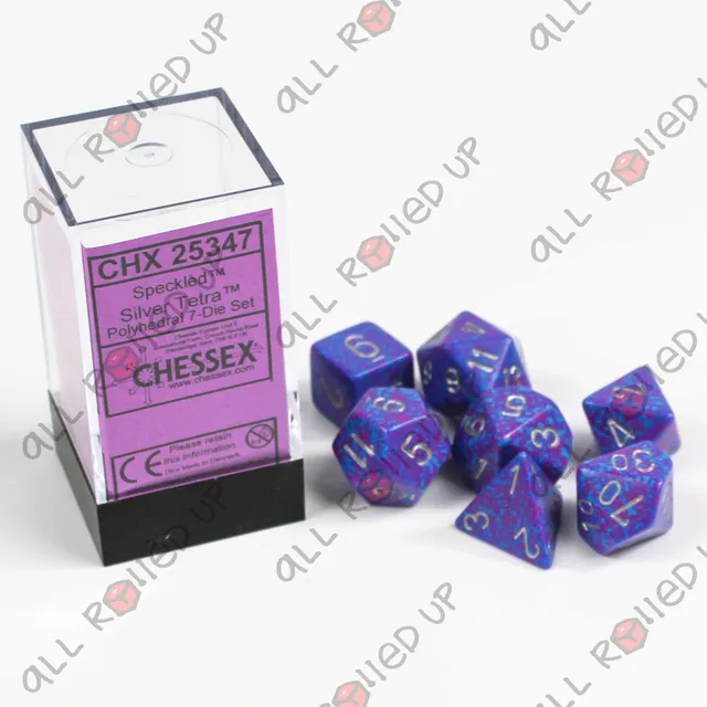 Chessex Speckled Silver Tetra sada kostek 7 ks