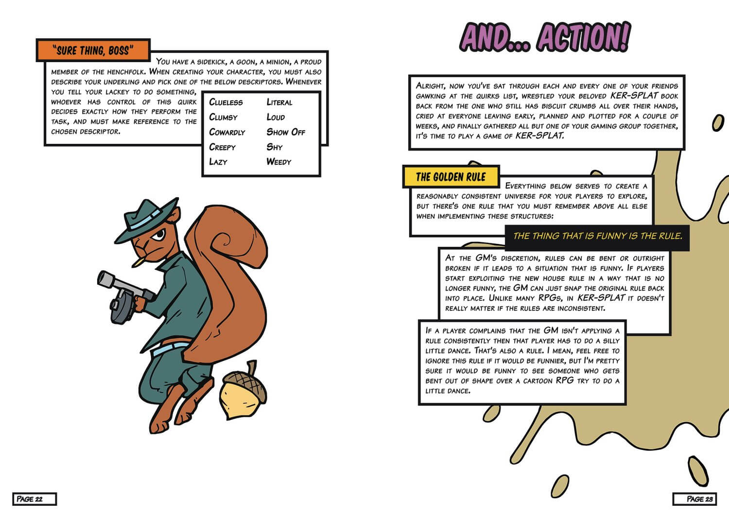 All Rolled Up Ker-Splat! RPG zine 72 stran