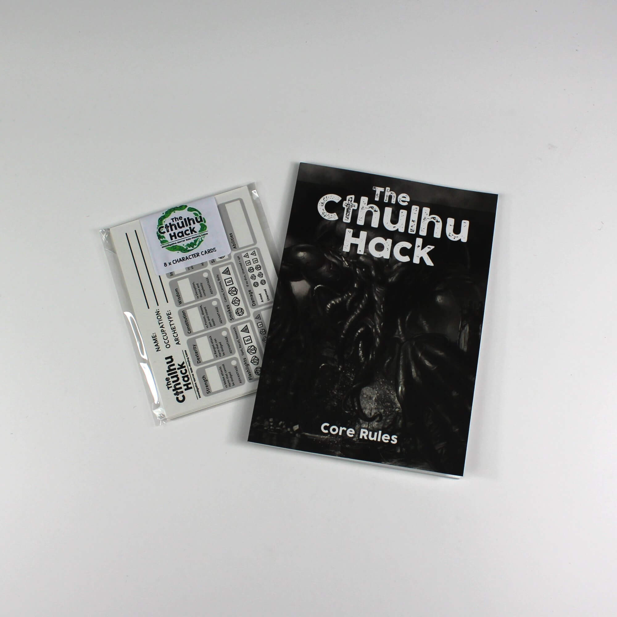 All Rolled Up Cthulhu Hack karty postav stíratelné 8 ks