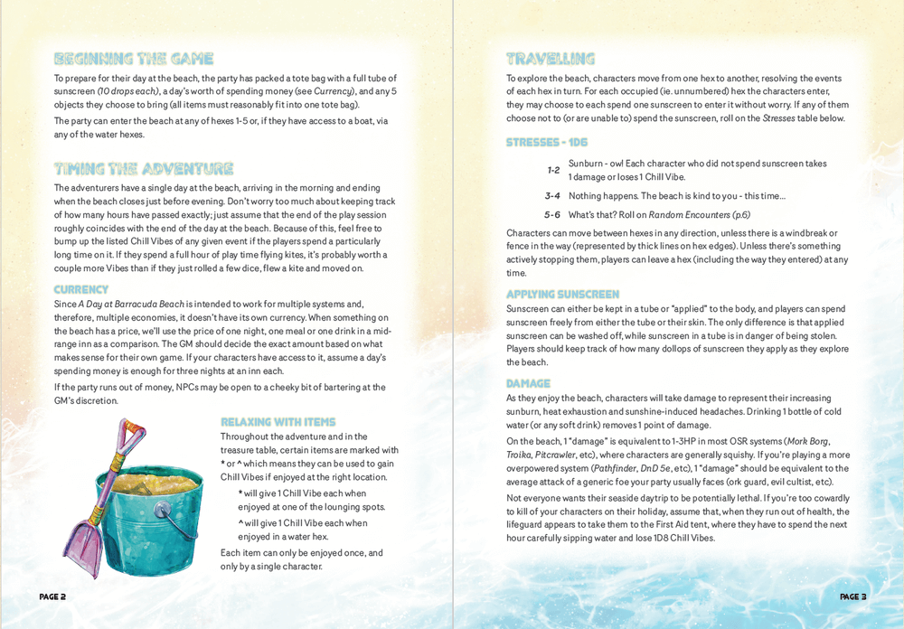 Barracuda Beach A Day at Barracuda Beach RPG zine 16 stran