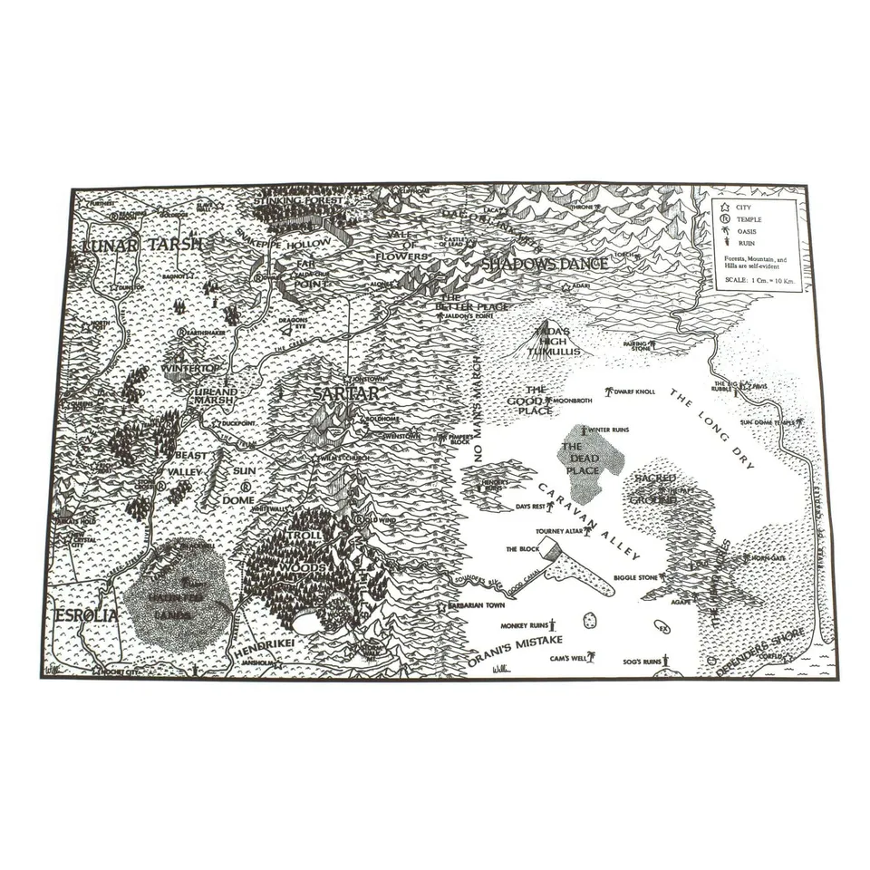 All Rolled Up Sartar RuneQuest sametová mapa A3