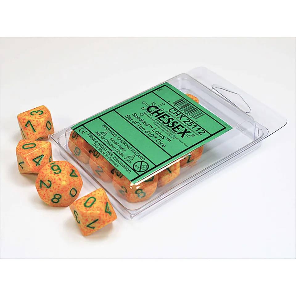 Chessex Speckled Lotus sada kostek D10 10 ks kropenatá