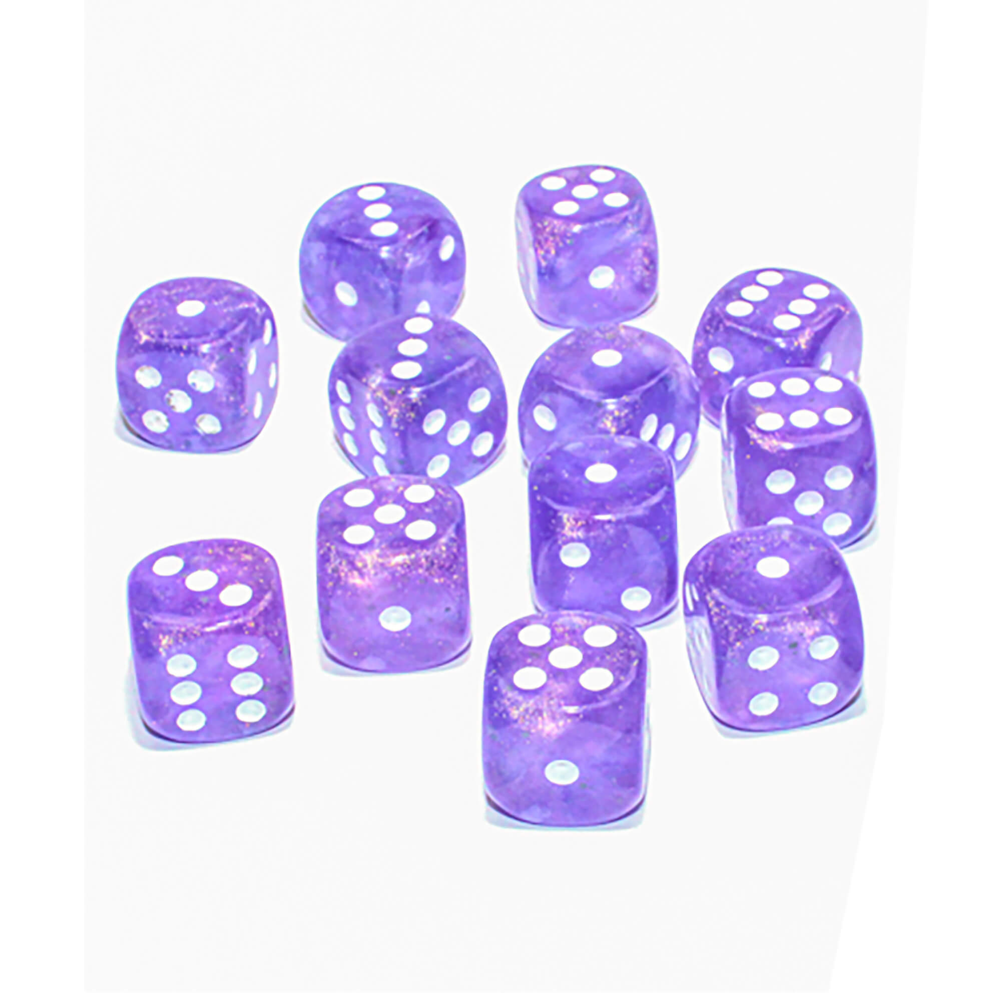 Chessex Borealis Luminary CHX27777 kostky D6 fialové 12ks