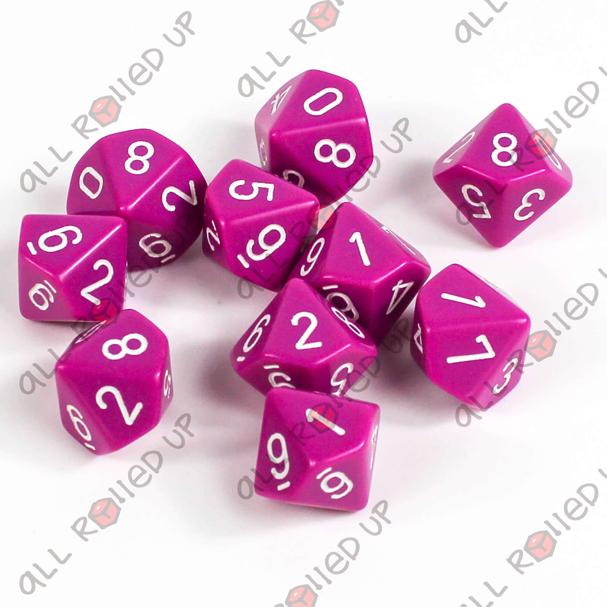 Chessex Opaque Light Purple sada kostek 10x D10