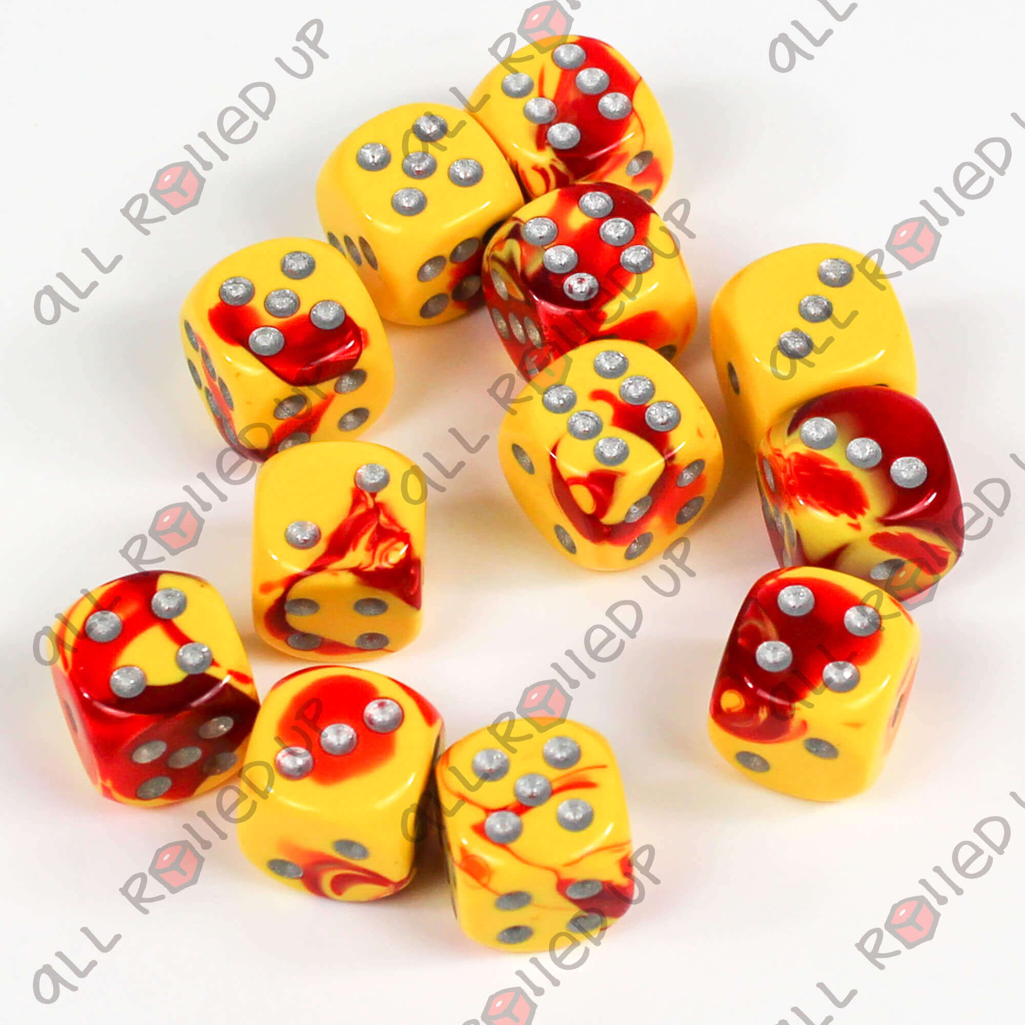 Chessex Gemini D6 12x16mm kostky červeno-žluté 12 ks