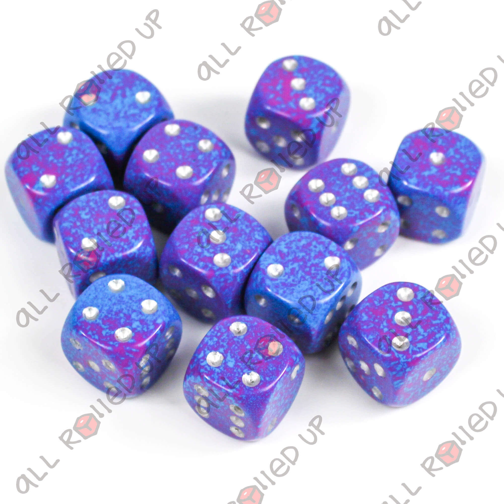 Chessex Speckled Silver Tetra sada kostek D6 12ks 16mm