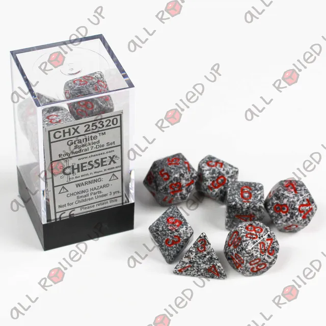 Chessex Speckled Granite sada kostek 7 polyhedral
