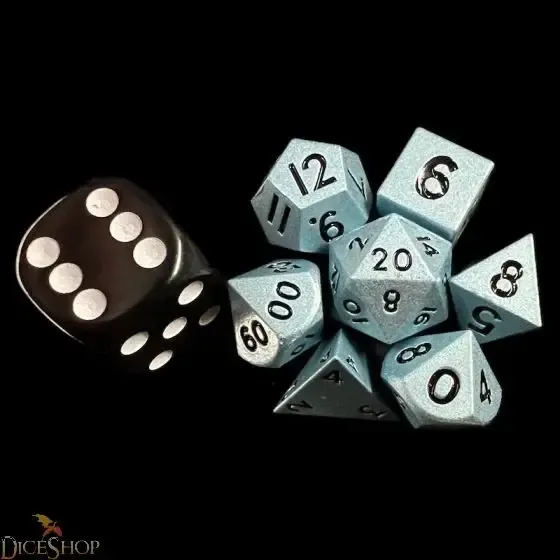 TDSO Mini Metal Frost Blue kostky sada 10 mm