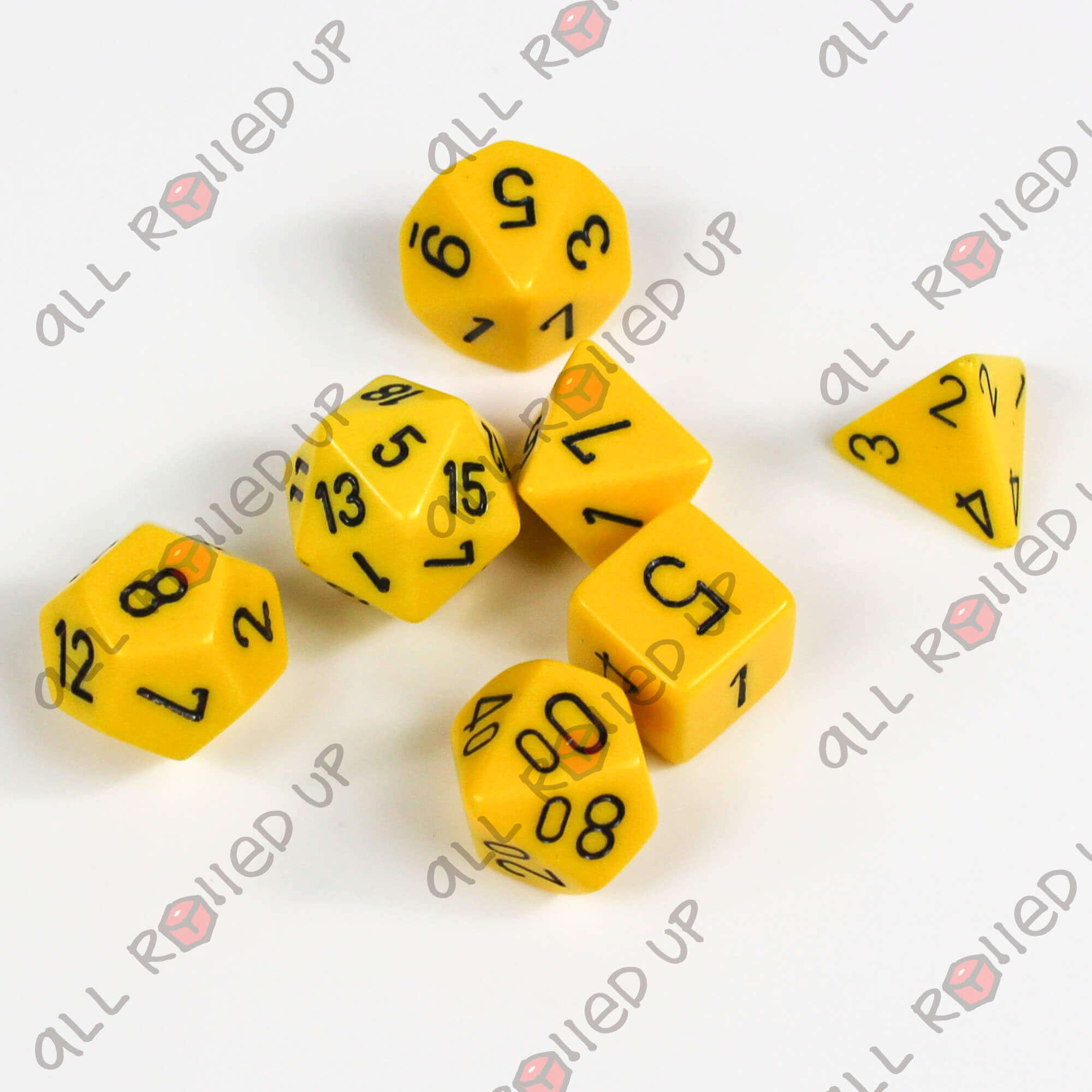 Chessex Opaque CHX25402 sada kostek žluto-černá 7 ks