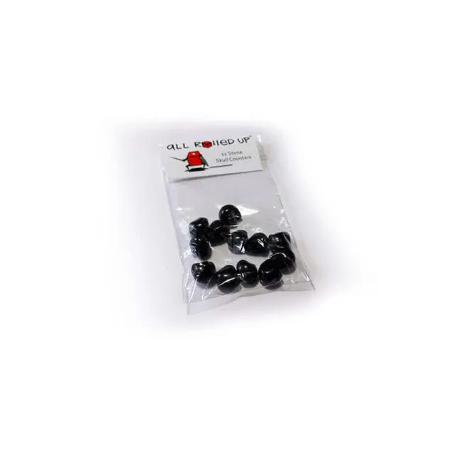 All Rolled Up Skull sada žetonů black 12ks lebky