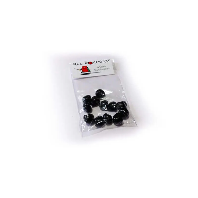 All Rolled Up Skull sada žetonů black 12ks lebky
