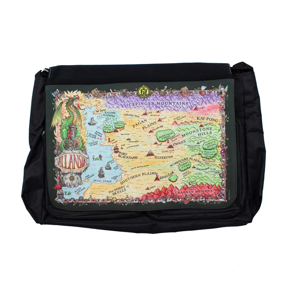 All Rolled Up Fighting Fantasy Allansia Map taška messenger