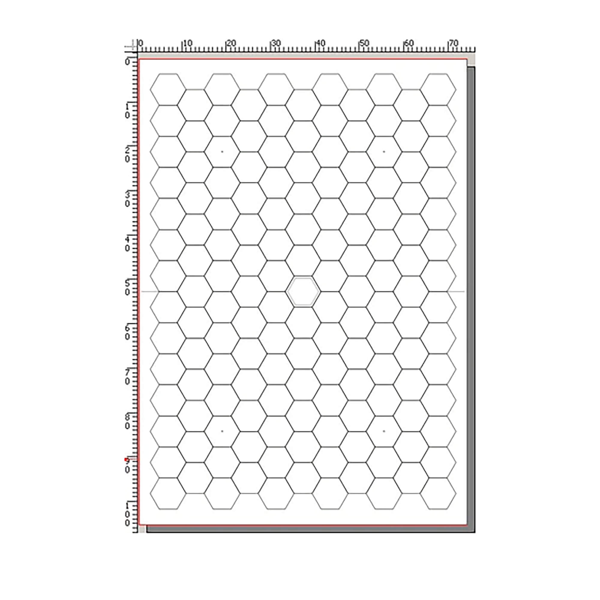 Square Hex A7 blok hexový papír 7 mm