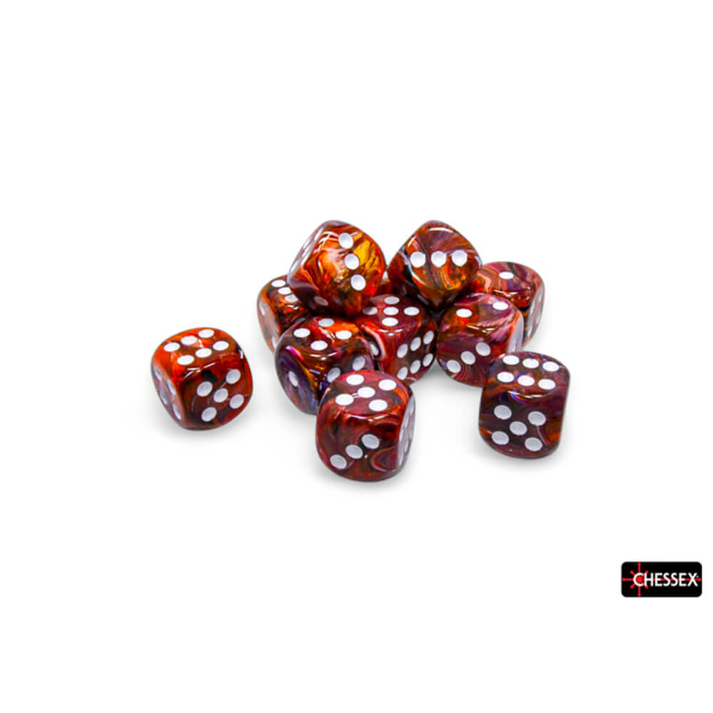 Chessex Festive Symphony White D6 sada 12 kostek