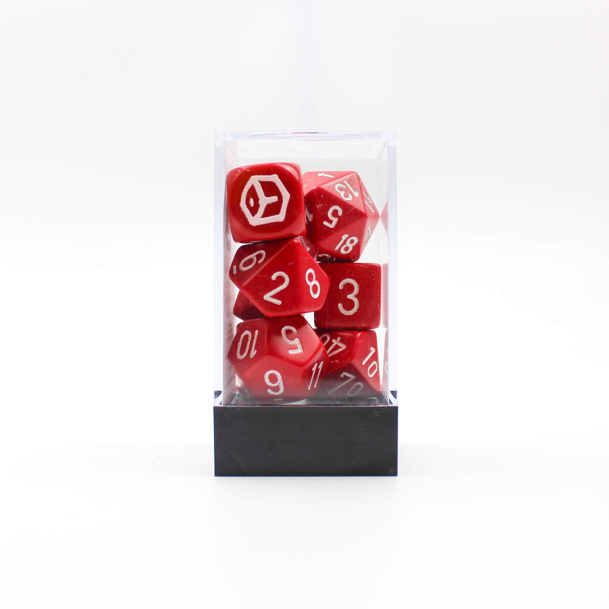 Chessex Red White polyhedrická sada kostek 8 ks