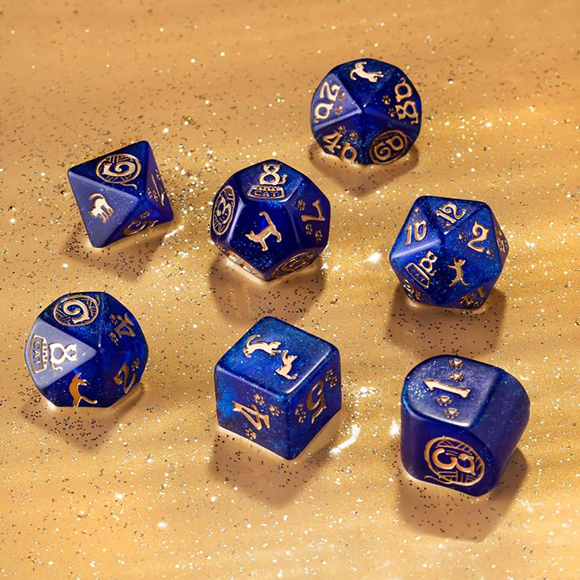 All Rolled Up CATS Meowster sada kostek tmavě modrá