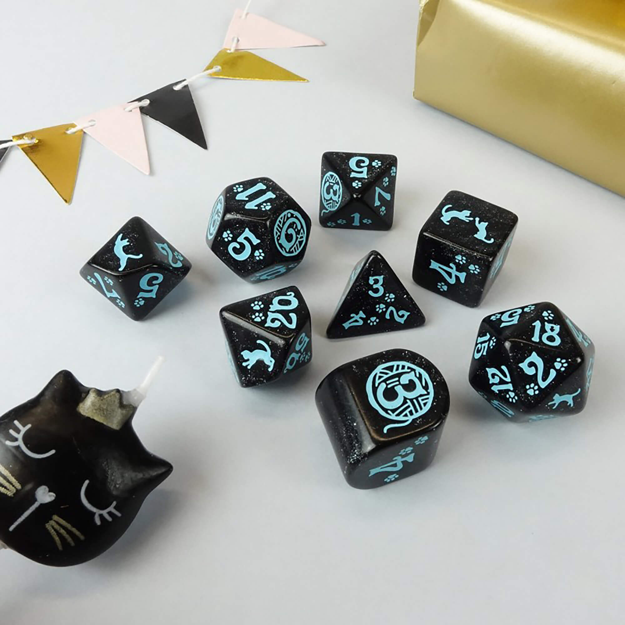 All Rolled Up CATS 20 Years sada kostek 8 ks tyrkysová