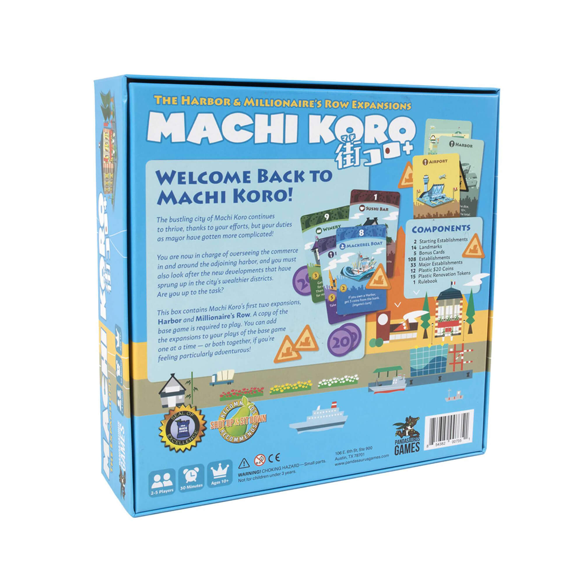 Machi Koro 5th Anniversary rozšíření Harbor + Millionaire’s Row