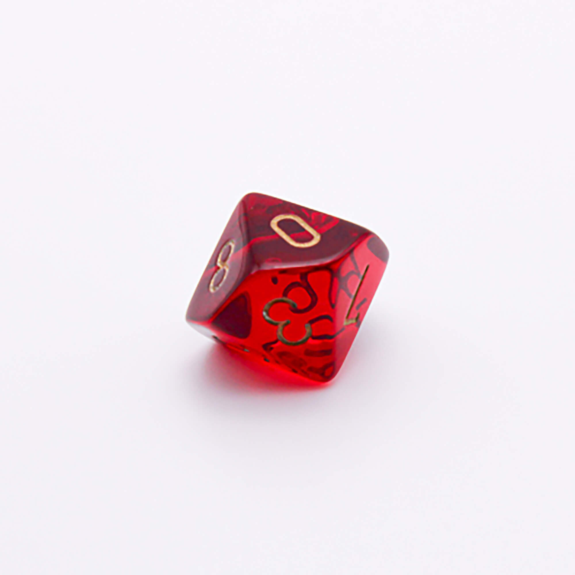 Chessex Lab Dice Wave 7 polyhedrální kostky Crimson Gold 8ks