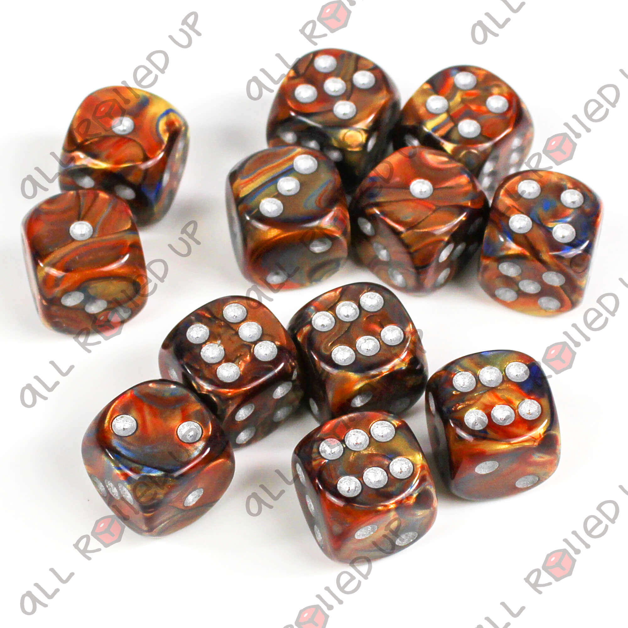 Chessex Lustrous CHX27693 sada kostek D6 12 ks zlatá