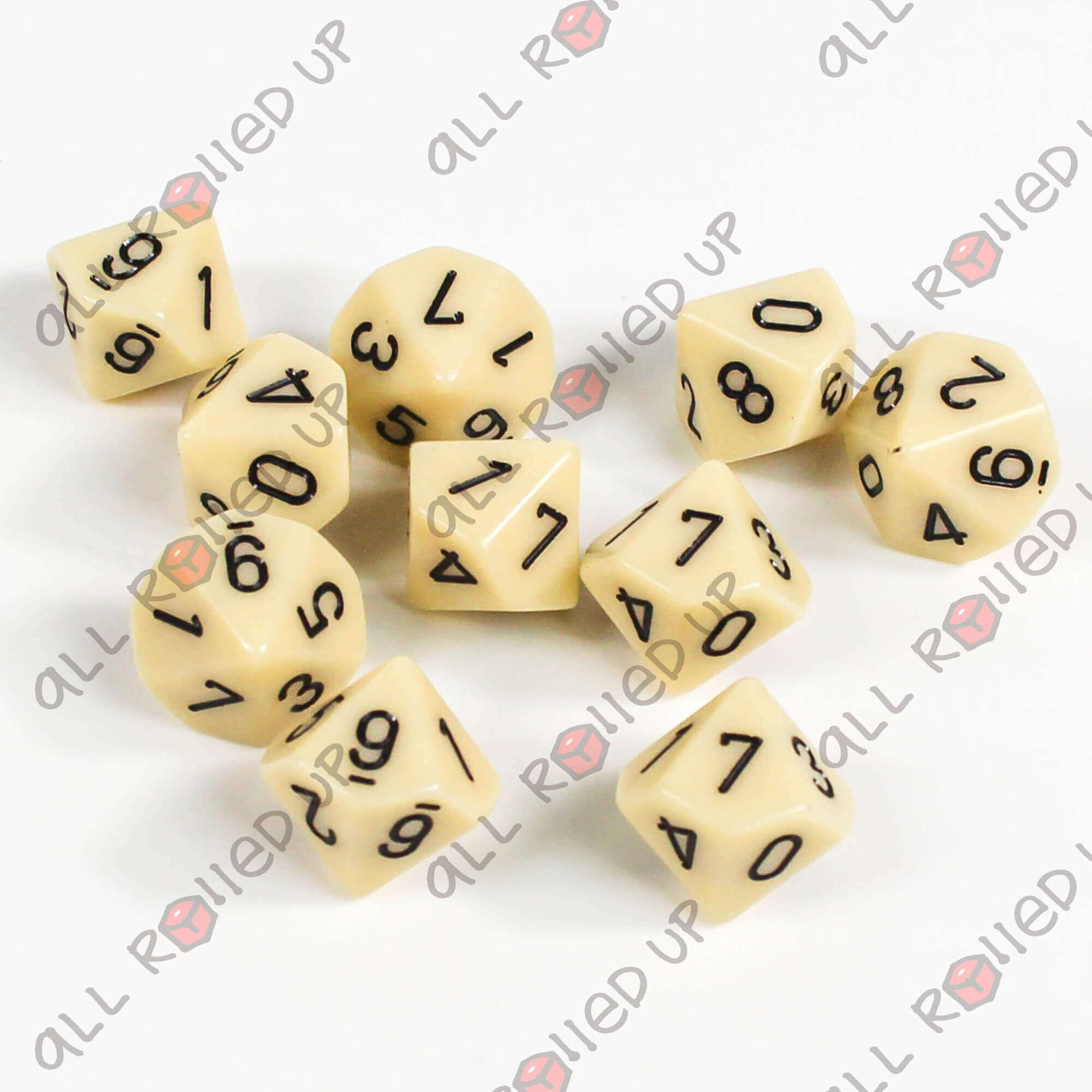 Chessex Opaque D10 CHX26200 sada kostek slonová kost 10 ks