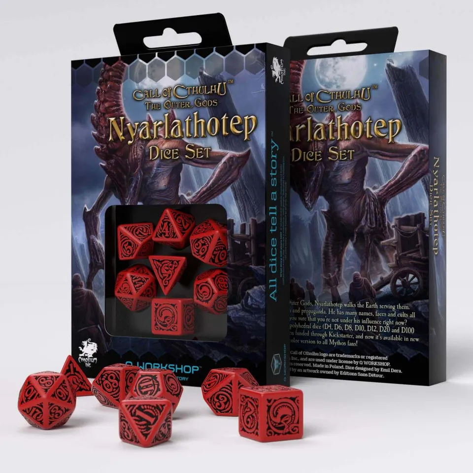 Q Workshop Outer Gods Nyarlathotep kostky sada 7