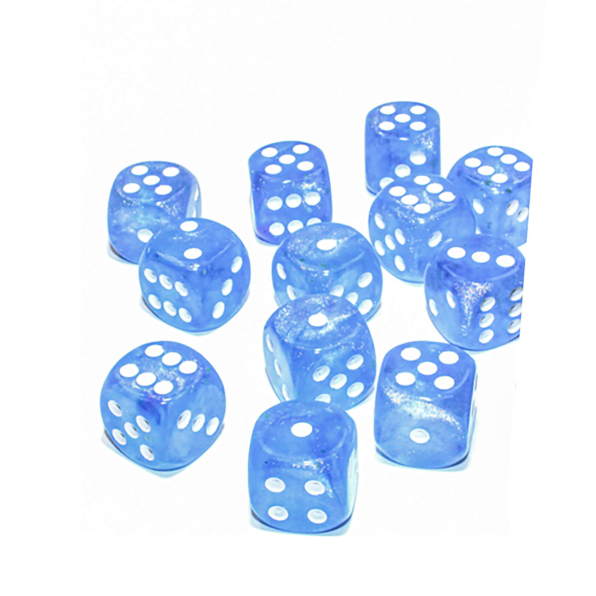 Chessex Borealis Sky Blue sada kostek D6 12ks 16mm