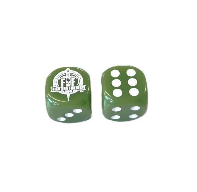 All Rolled Up Fighting Fantasy kostky D6 zelené 2 ks