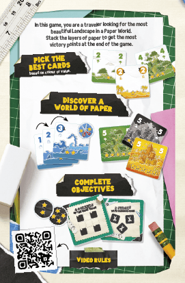Paper World desková hra skládej krajinu 92 karet