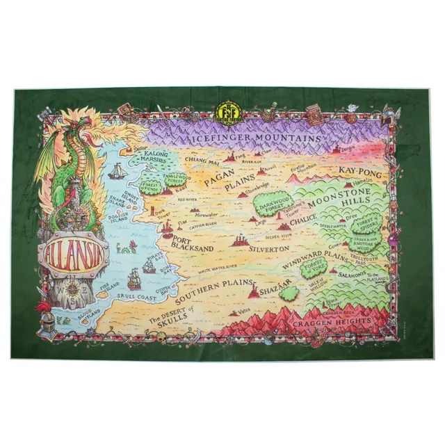 All Rolled Up Allansia Fighting Fantasy mapa A1 zelená